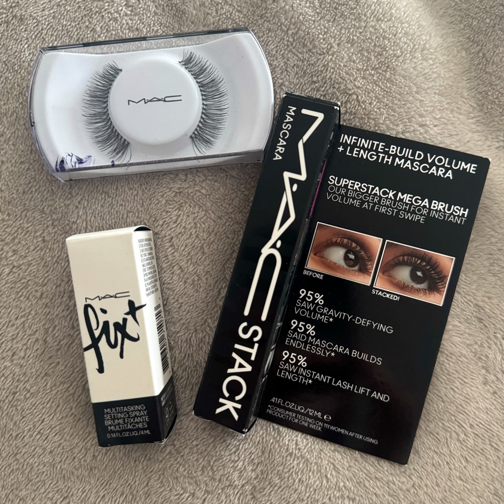 MAC Lash and Mascara Set NWT - set of falsies, mascara, and setting spray